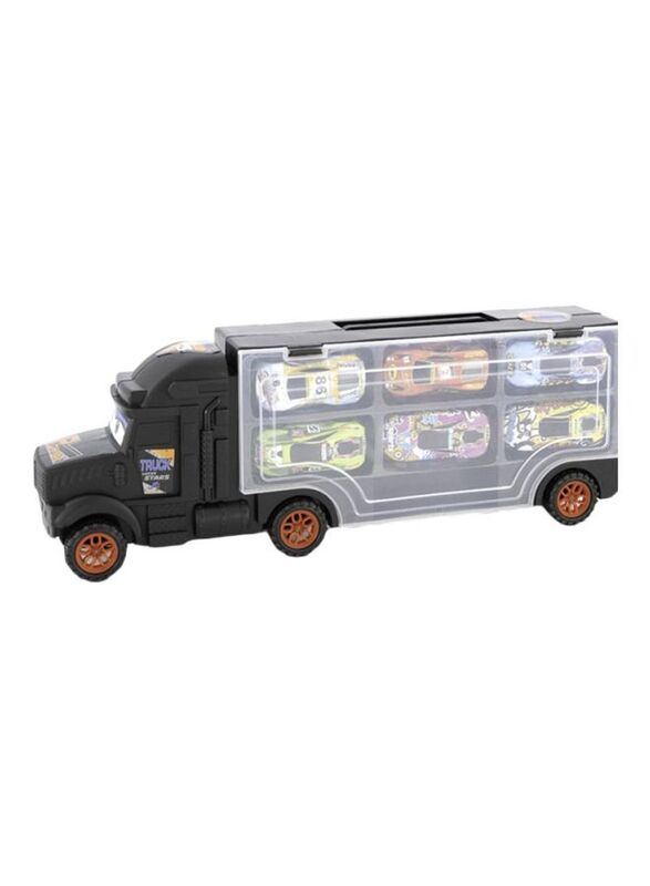 

Mumuso Carrier Truck with Car Set, Ages 3+, Black/Blue/Yellow