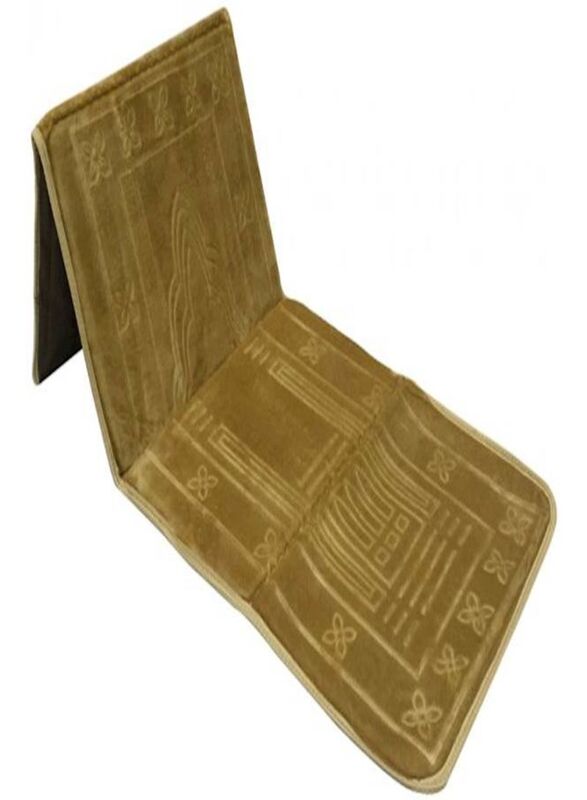 

2 in 1 Foldable Prayer Mat & Backrest, Gold