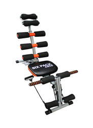 Six Pack Care Exercise Bench, Black/Grey/Orange