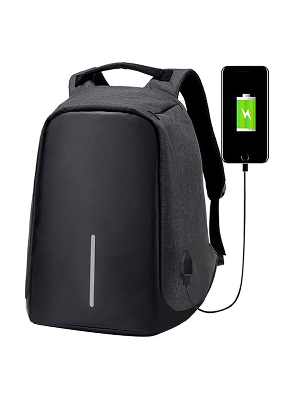

15.6-inch Anti Theft Laptop Backpack with USB Charging Port, Black