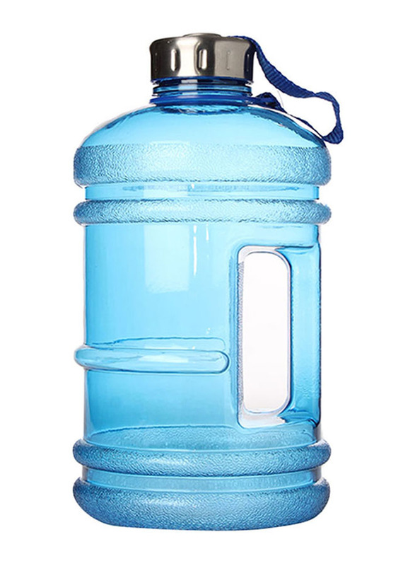 

Gym Wide Mouth Shaker Water Bottle, Blue/Silver
