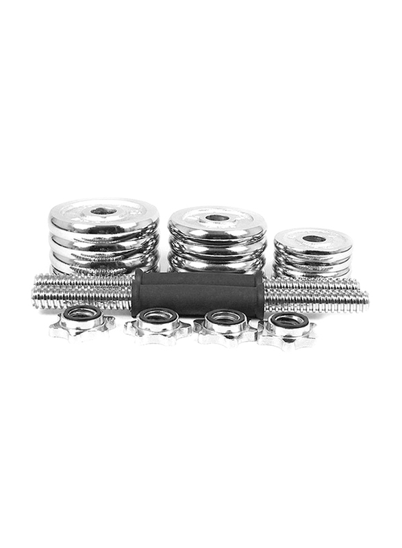 

Chrome Dumbbell Set, 18 Piece, 15KG, Multicolour
