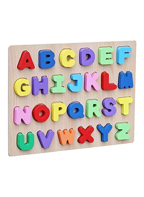 

Webby Wooden Alphabets Learning Toy, Ages 2+, Beige/Red/Yellow