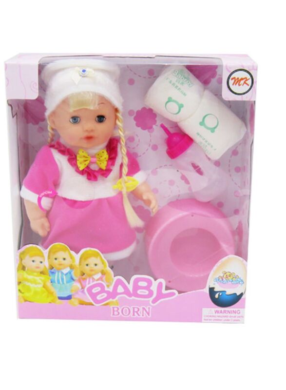 

Well Play Baby Doll Set, Ages 3+, Pink/White