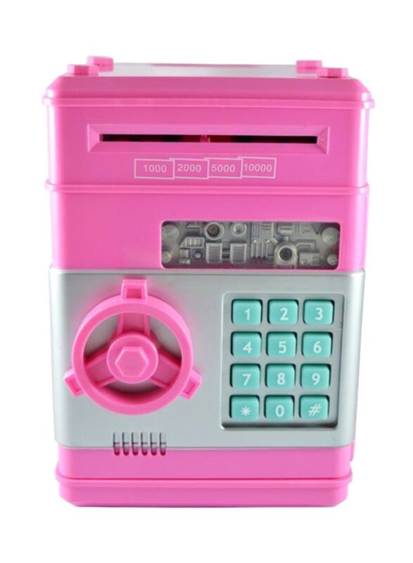 

Mini Electronic Coins & Bills Vault, Ages 5+, Pink/Grey