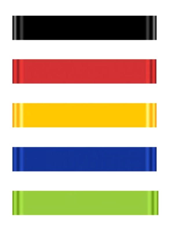 

Yoga Pilates Resistance Band Set, 5 Pieces, Multicolour