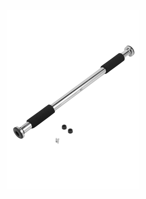 

Adjustable Length Fitness Chin Up Pull-Up Bar, Silver/Black