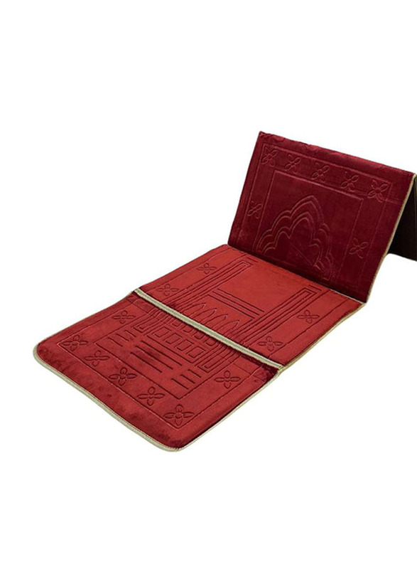 

Foldable Prayer Mat and Backrest, Red