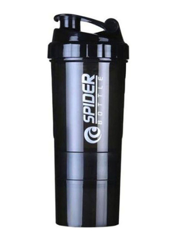 

Spider Bottle 500ml Sports Shaker Bottle With Three-Layer, Black