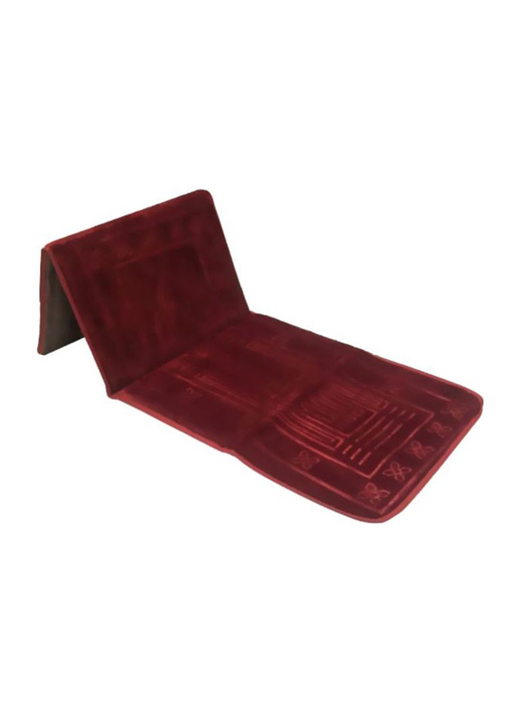 

Foldable Prayer Mat with Backrest, Red