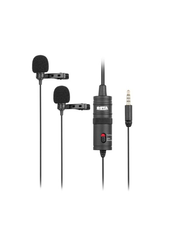 

Boya D57071 Dual Omnidirectional Lavalier Microphone, Black