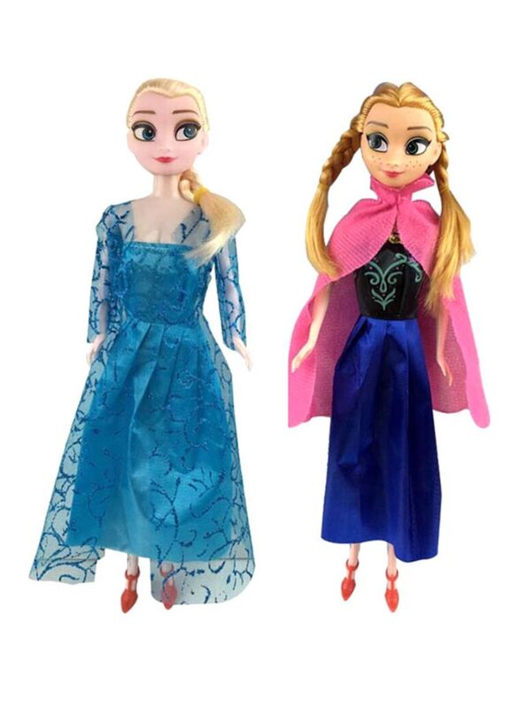 

Sweet Fashion Frozen Princess Elsa & Anna Doll Set, Blue/Pink/Black
