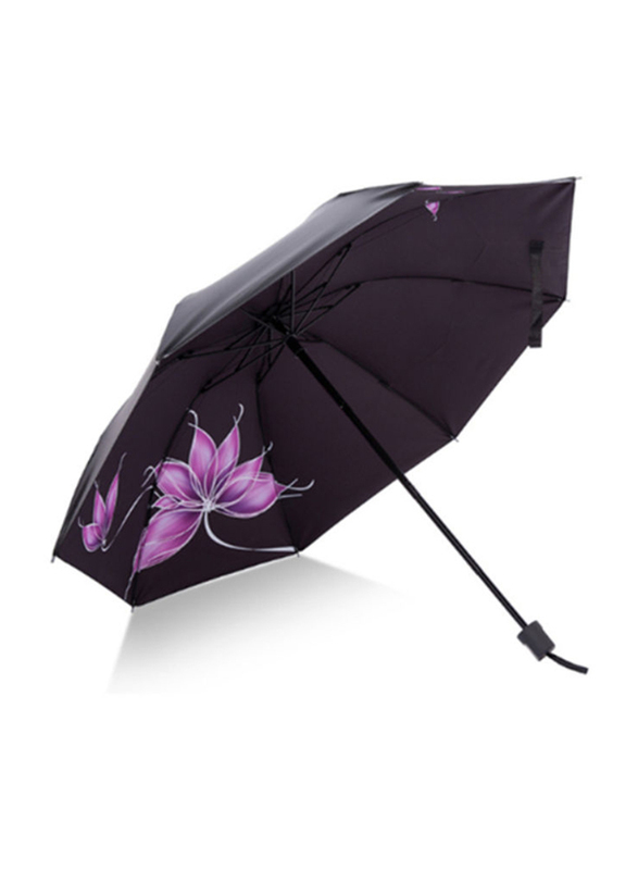 

Vinyl Anti-Ultraviolet Small Fresh Sunny Umbrella, UM036, Black/Pink