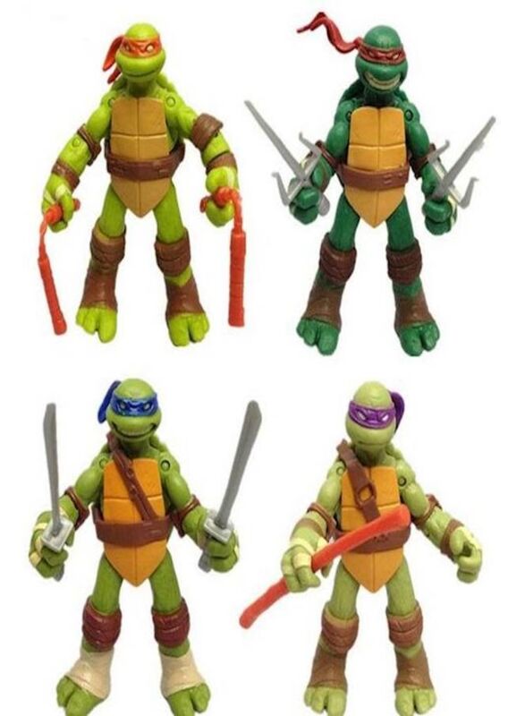 

Teenage Mutant Ninja Turtle Action Figures, 4 Pieces, Multicolour