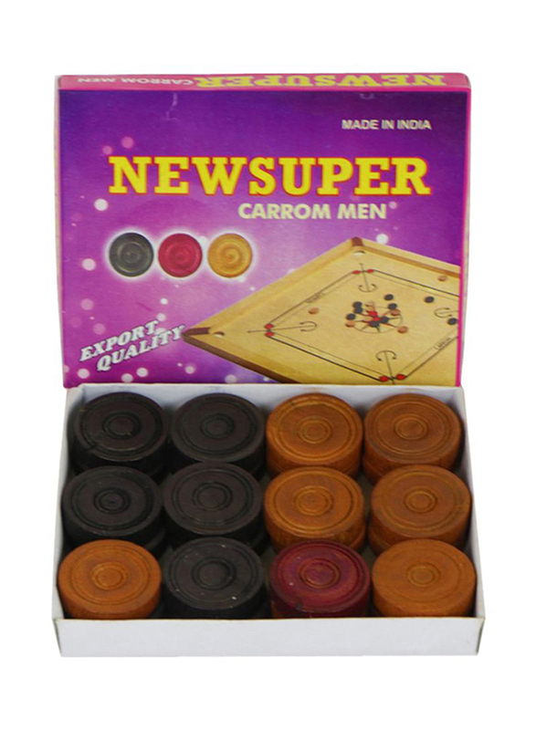 

New Super 24-Piece Wooden Carrom Coins Set with Striker
