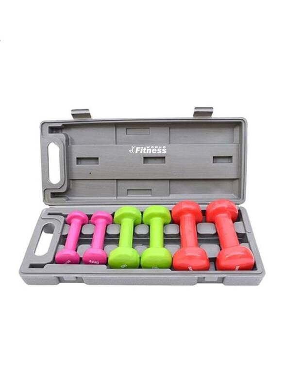 

Fitness World Weight Range Dumbbells Set, 6KG, Multicolour