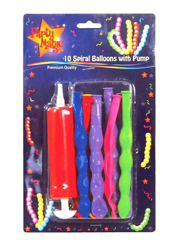 

Party Magic Spiral Balloon with Pump Set, 10 Pieces, Ages 3+