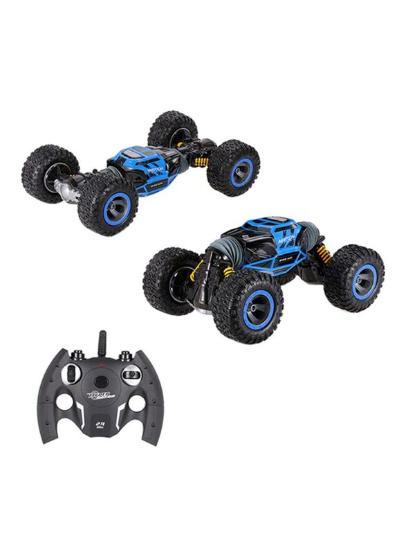 

Well Play Hyper Actives Stunt Control Double Sided RC Stunt Car with Remote Control, Ages 6+, Blue/Black