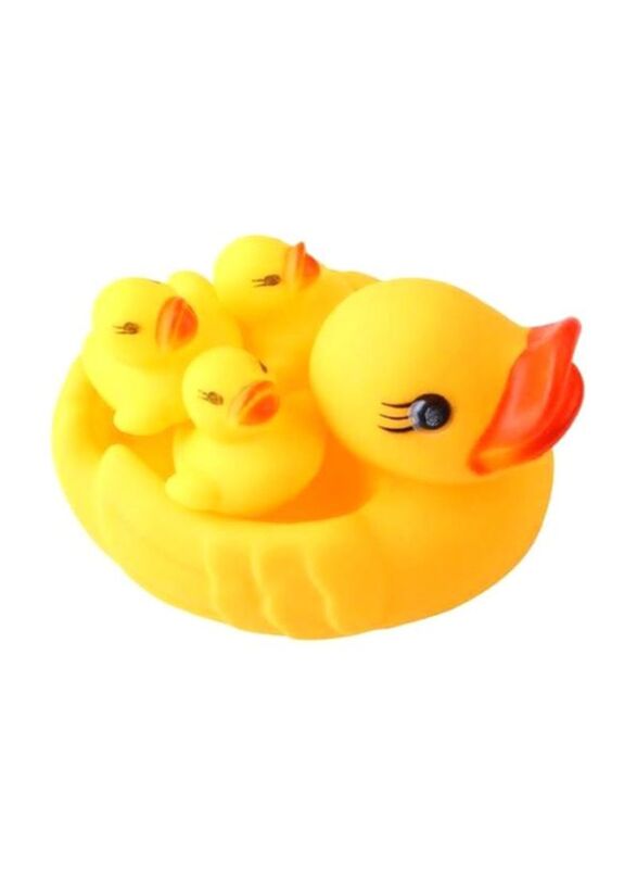 

Beauenty Rubber Ducks Family Squeaky Bath Toys, 4-Piece, Ages 3+, Multicolour