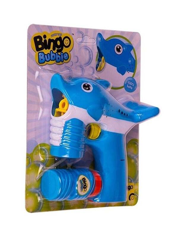 

Bingo Dolphin Shaped Light and Music Bubble Gun Toy, Ages 3+
