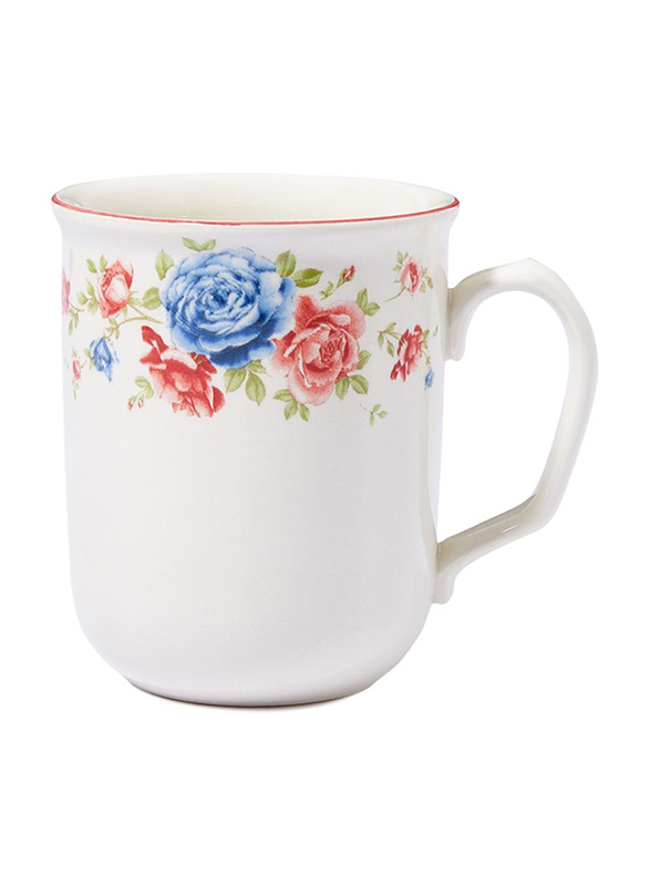 

Claytan 320ml Cottage Roses Ceramic Mug, White