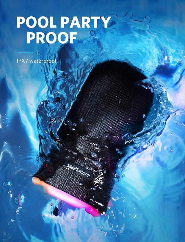 Anker SoundCore Flare Water-Resistant Portable Wireless Bluetooth Speaker, Black