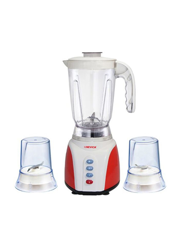 Nevica 1.5L 3 in 1 Blender, 400 W, NV-643 BG, White/Red