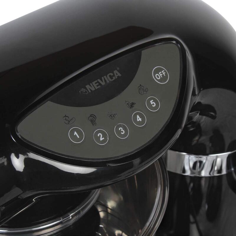 Nevica Plastic Commercial Kitchen Stand Mixer, with Touch Pad, 1000W, NV-156, Black/White