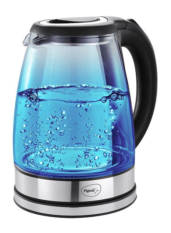 

Pigeon 1.8L Crystal Glass Electric Kettle, 1500W, Silver/Black