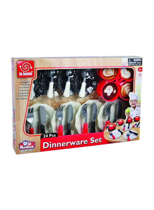 

Red Box In Home Dinner Set, 24 Pieces, Ages 3+