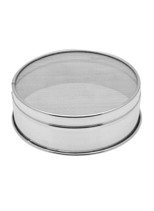 Raj 16cm Stainless Steel Round Flour Strainer, Silver