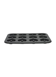RK 35.5cm 12-Cup Non-Stick Rectangle Donut Mould Tray, RNTP30, 35.5x2.5cm, Black