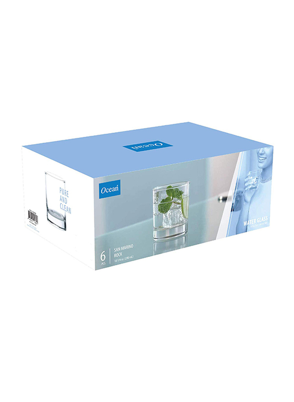 Ocean 290ml 6-Piece Set San Marino Rock Glass, B0041106, Clear