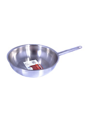 Chefset 20cm Steel Fry Pan without Lid, CI5820, 20x6.5 cm, 3.1 Ltr, Silver