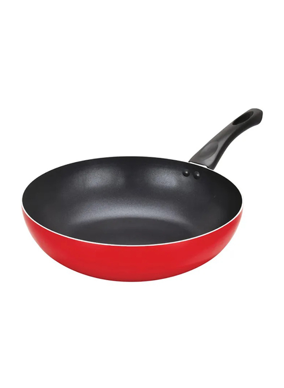 

Raj 28cm Non-Stick Wok, RNW001, Red/Black