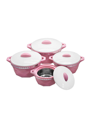 Selvel 4-Piece Diamond Casserole Set, PHPD04-P, Pink