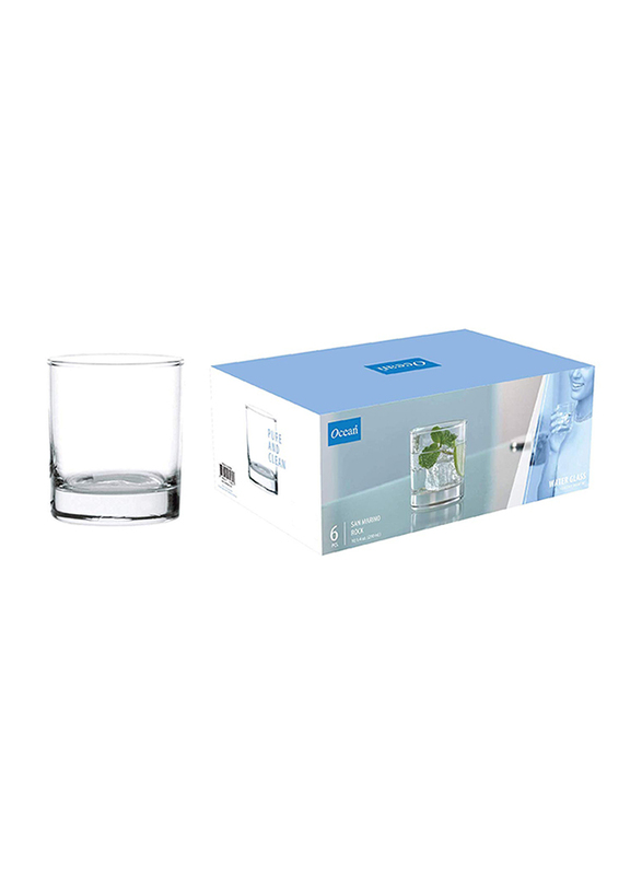 Ocean 290ml 6-Piece Set San Marino Rock Glass, B0041106, Clear