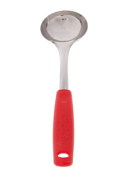 Raj Stainless Steel Ladle, Silver/Red