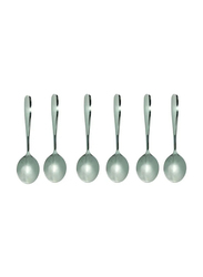 Raj 6-Piece Stainless Steel Soup Spoon Set, PC0019, Silver