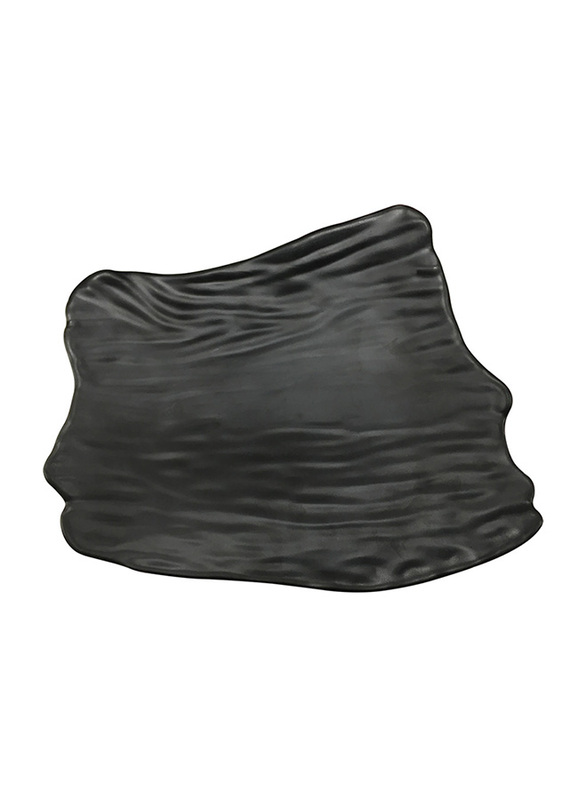 

Dinewell 11-inch Melamine Wave Platter, DWMP014B, Black