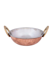 Raj 15cm Copper Kadai, TCK002, 15x4.5 cm, Gold/Silver