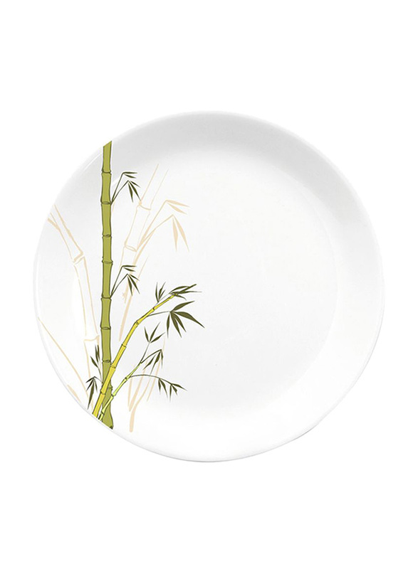 Dinewell 9-inch Green Bamboo Melamine Soup Plate, DWP5081GB, White