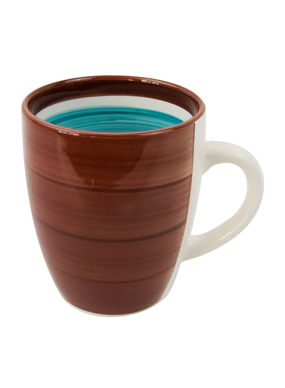 

Raj 12oz Stoneware Coffee & Tea Mug, Brown/Green