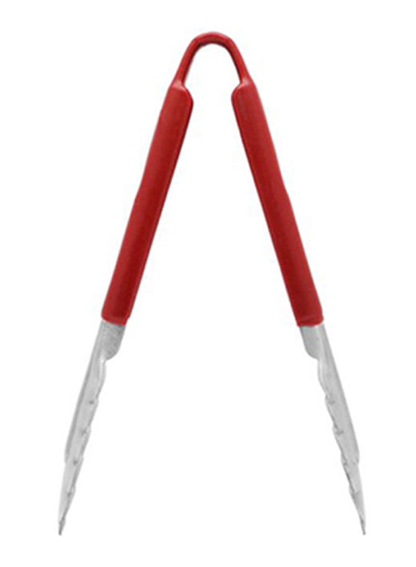 Raj 10cm Utility Tong, Red/Silver