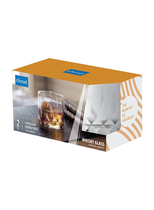 Ocean 350ml 2-Piece Connexion Double Rock Whisky Glass, P0280702, Clear