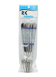RK 20.5cm 6-Piece Stainless Steel Fork Set, RK0082, Silver/Blue