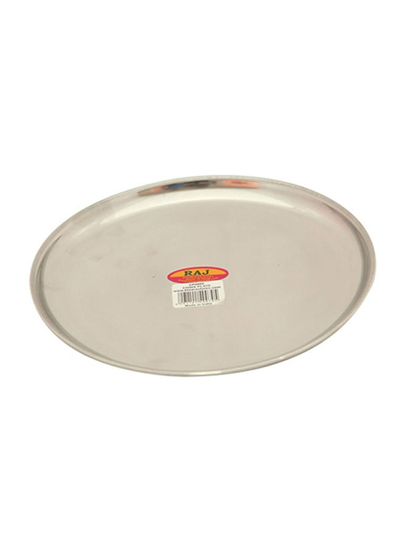 Raj 18.5cm Steel China Plate, CP0008, Silver