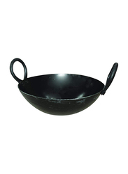 Raj 34.5cm Iron Kadai, IK0014, Black