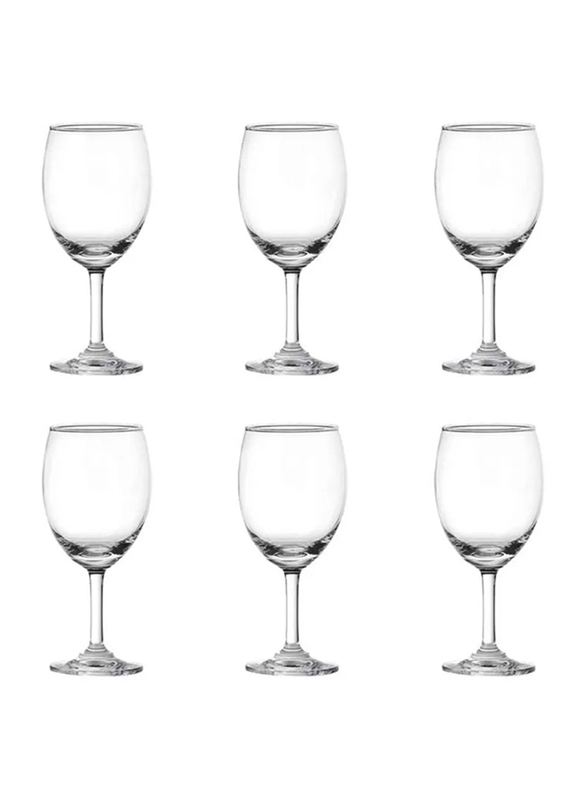 Ocean 230ml 6-Piece Classic Beverage Wine Glass Set, 501R08, Clear