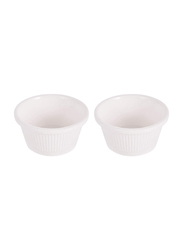 Dinewell 2-Piece 3.5-inch Melamine Large Rim Bowl Set, DWH3018W, 3.5x2-inch, White